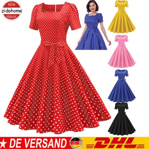 Damen vintage kleid retro - 👗damen,