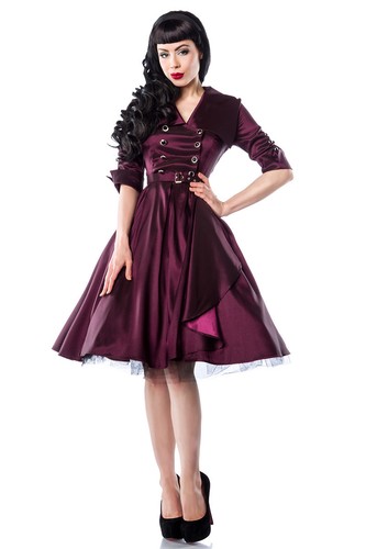 Rockabilly kleid violett - kleid,