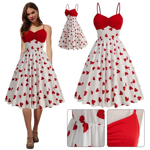 Frauen retro trägerkleid - frauen, 50