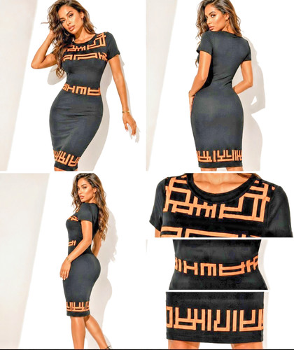 Damen bodycon kleid beige gold - bodycon,