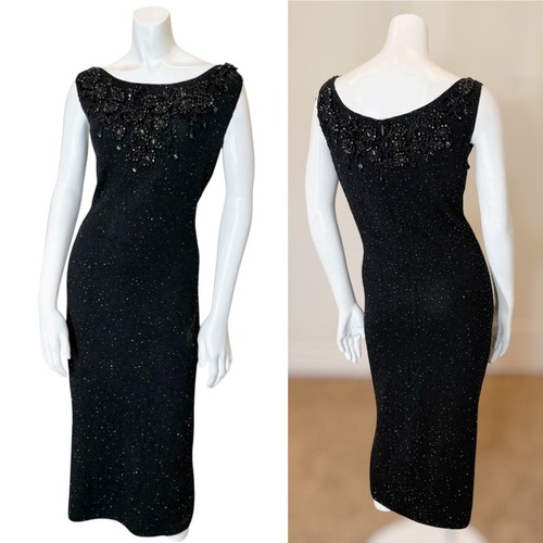Vintage hand beaded knit - beaded,
