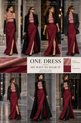Vintage 60er seidenkleid - vintage,
