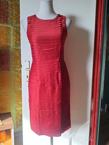 Rotes satin partykleid - satin,